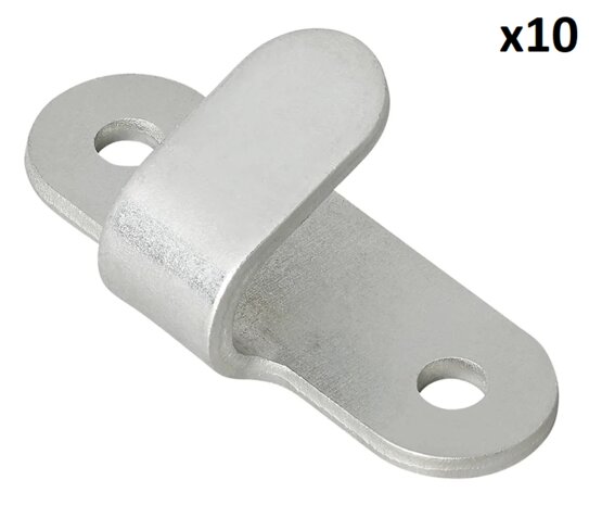 Gancho metalico 65x27 mm curvado x10 piezas