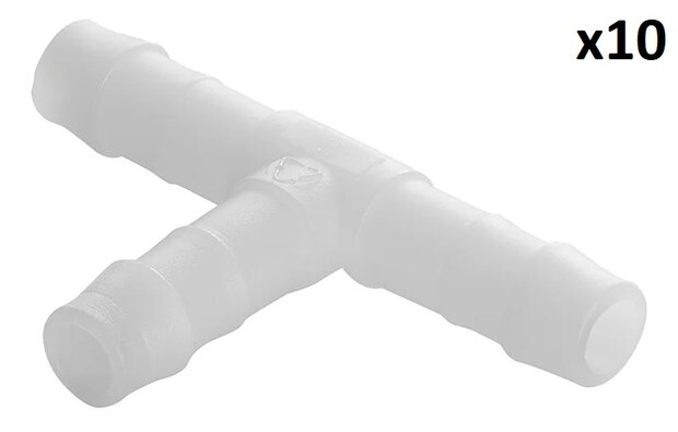 Conector de manguera Pieza en T de 10 mm por pieza