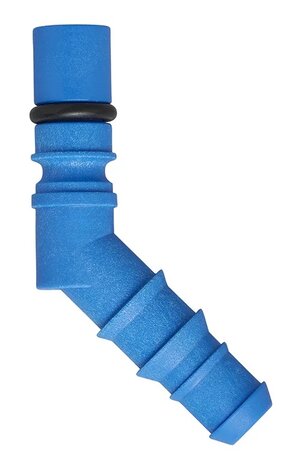 Racor de manguera con junta torica para mangueras de 10/12 mm azul x5 piezas