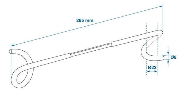 Gancho colgante de doble cara para poste de tienda 26,5 cm
