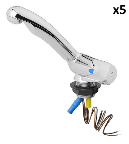 Grifo de agua fria Keramik Style 12V diametro 33 mm cromo x5 unidades