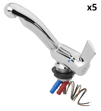 Grifo mezclador Keramik Style 12V diametro 33 mm cromo x5 unidades