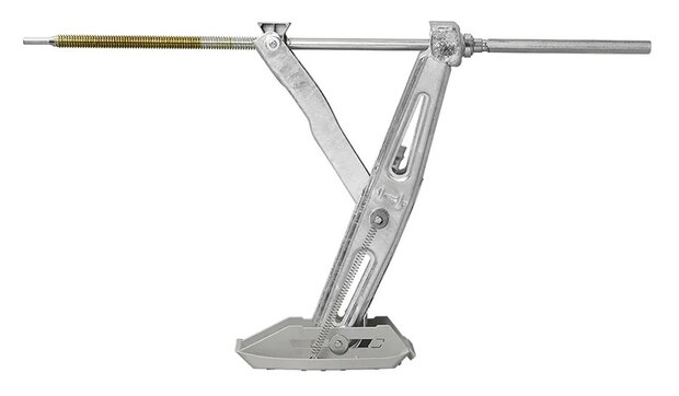 Soporte de esquina para caravana 1000 kg 605 x 280 mm H: 470 mm con pie de estabilizacion y mecanismo de extension alargado