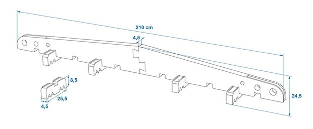 Separador para funda de techo de caravana/autocaravana