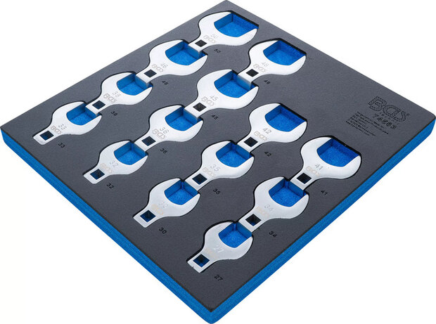 Juego de llaves de boca hexagonal abierta (crowfoot) 12,5 mm (1/2) 14 piezas