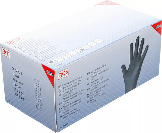 Caja de guantes desechables nitrilo con extra agarre talla L 100 piezas