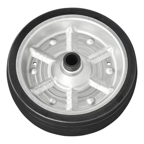 Neumatico para rueda jockey con llanta metalica grande y neumatico de goma 220 x 65 mm, 500 kg