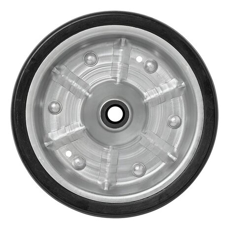 Neumatico para rueda jockey con llanta metalica grande y neumatico de goma 220 x 65 mm, 300 kg
