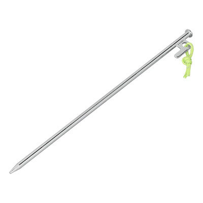 Piqueta para terreno rocoso de 40 cm acero galvanizado con gancho en P Heavy Duty – set de 6 unidades
