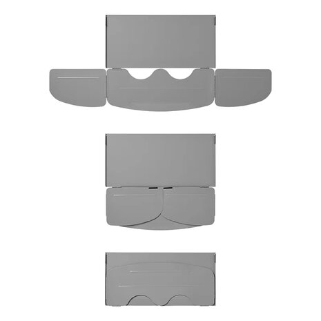 Paraviento de cocina de 3 piezas de acero plegable con placa base 63 x 30,5 x 25 cm