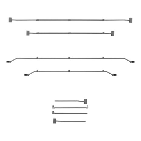 Arco metalico extensible 152–220 cm para lona de remolque