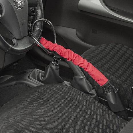Antirrobo de volante para fijacion al cinturon con 3 llaves