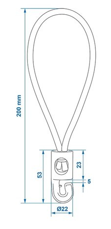Bucle elastico con gancho de plastico - juego de 10 piezas