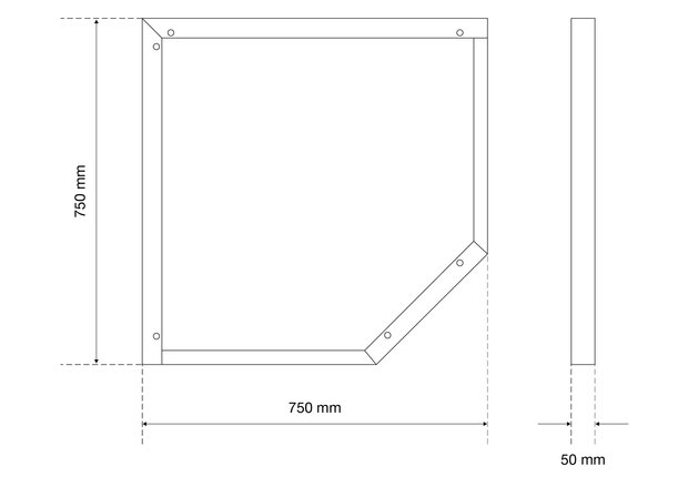 Base para cajoneras y armarios de taller altura ajustable elemento esquinero