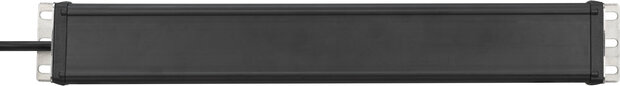 Regleta 2 tomas negra 3 m H05VV-F 3G1,5 formato 19