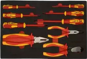 Carro de herramientas de 344 piezas con superficie superior de madera