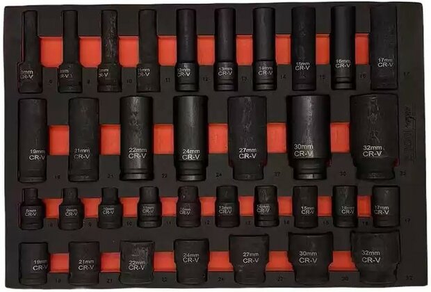 Carro de herramientas de 344 piezas con superficie superior de madera