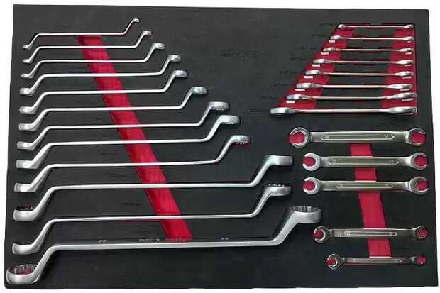 Carro de herramientas de 344 piezas con superficie superior de madera