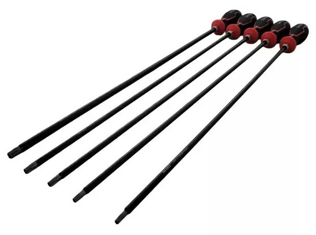Juego de destornilladores Torx (extra largos) T20 a T40