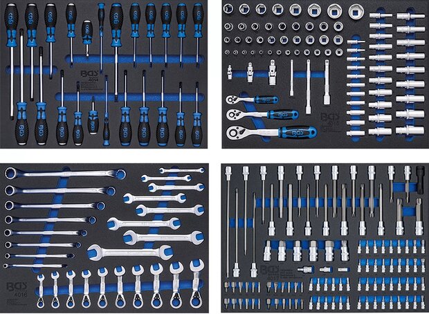 Carro de herramientas 8 cajones con 299 herramientas
