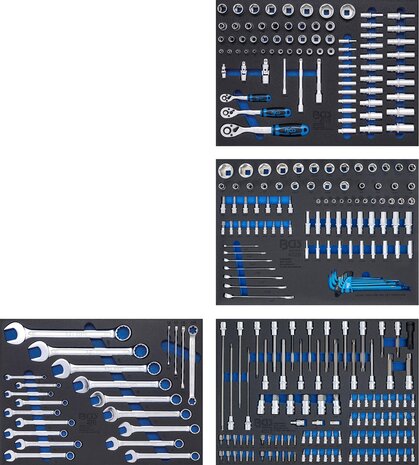Carro de herramientas 8 cajones con 296 herramientas
