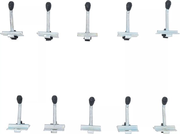 Juego de ganchos simples 40 mm para sistema de modulos de pared 10 piezas