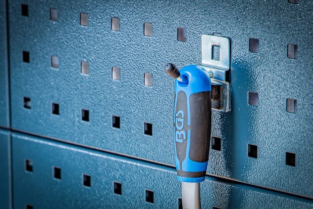 Juego de ganchos simples 40 mm para sistema de modulos de pared 10 piezas