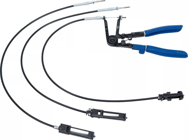 Alicates para abrazaderas de mangueras con cables Bowden intercambiables 635- 670 mm