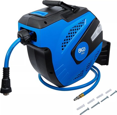 Enrollador de manguera de aire automatico 12 m + 2 m