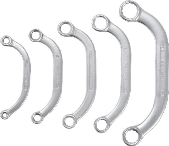 Juego de llave inglesa de anillo de obstruccion de 5 piezas, tamanos de pulgada 1/4 - 7/