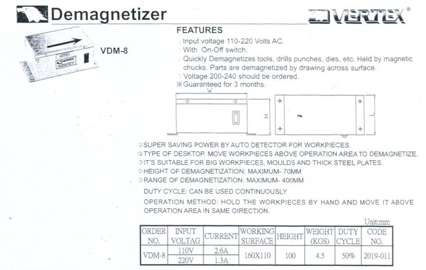 Desmagnetizador 1,3A
