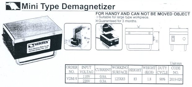 Desmagnetizador 0,3A
