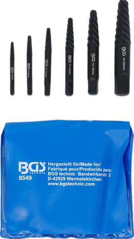Juego de extractores de tornillos 6 piezas