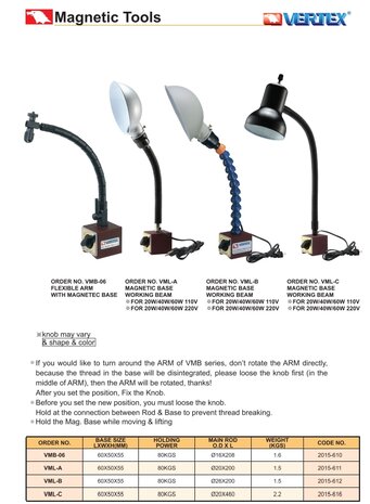 Base magnetica 60 x 50 x 55