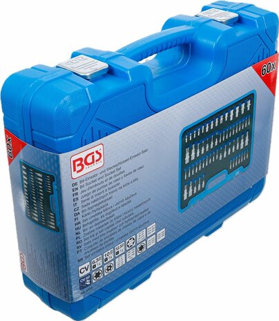 Juego de puntas de vaso y llaves de vaso Perfil E / perfil T (para Torx) / perfil T (para Torx) con orificio / perfil TP (para Torx Plus) 60 pi
