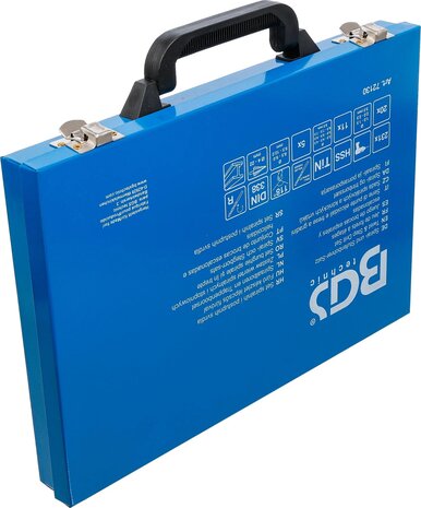 Juego de brocas espirales y escalonadas HSS nitrurado de titanio 1 - 10 mm 231 piezas