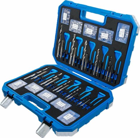 Juego de reparacion de roscas medidas metricas / de pulgadas M5 - M12 1/4 - 1/2 320 piezas