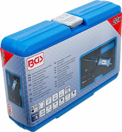 Juego de destornillador dinamometrico con juego de puntas (1/4) 1 &ndash; 8 Nm 22 piezas