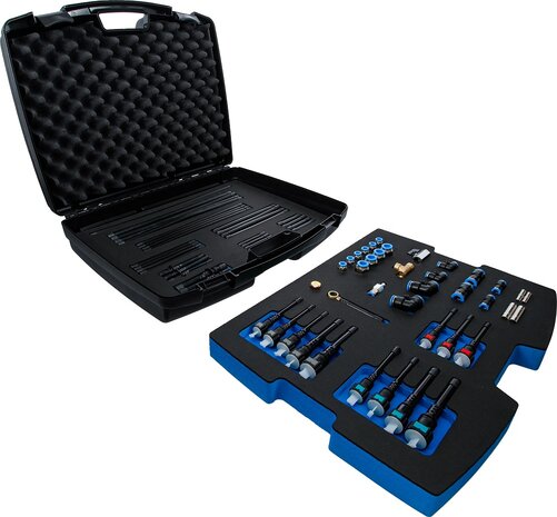 Conjunto de adaptadores y tuberias para medidor digital de presion y compresion BGS 63410