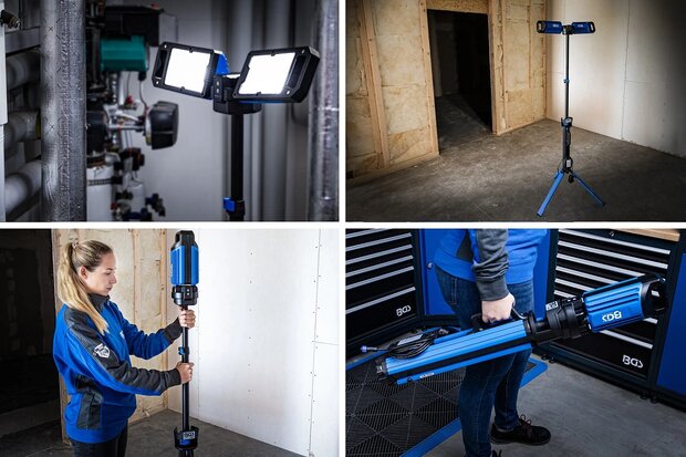 H&iacute;brido lampara de trabajo LED Duo-SMD con tripode