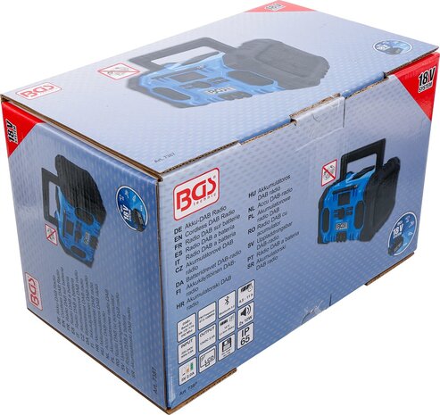 Radio DAB a bateria hibrido 18 V y 230 V sin bateria