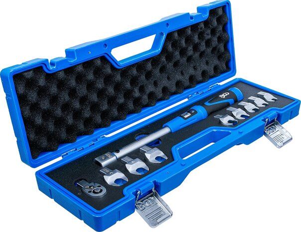Juego de llave dinamometrica de 9 x 12 mm cabezales insertables 10 - 50 Nm 10 piezas