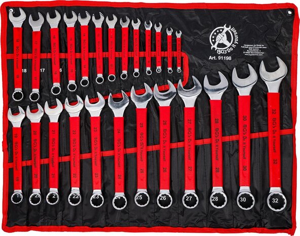 Juego de llaves combinadas con mango antideslizante 6 - 32 mm 25 piezas