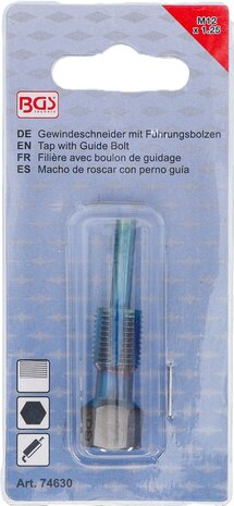 Macho de roscar con perno guia para sensores de temperatura M12 x 1,25