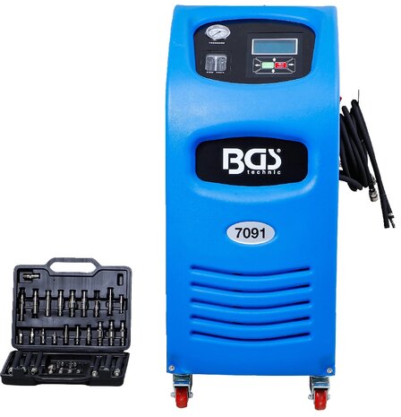 Dispositivo de cambio de aceite de la caja de cambios automatica y de limpieza