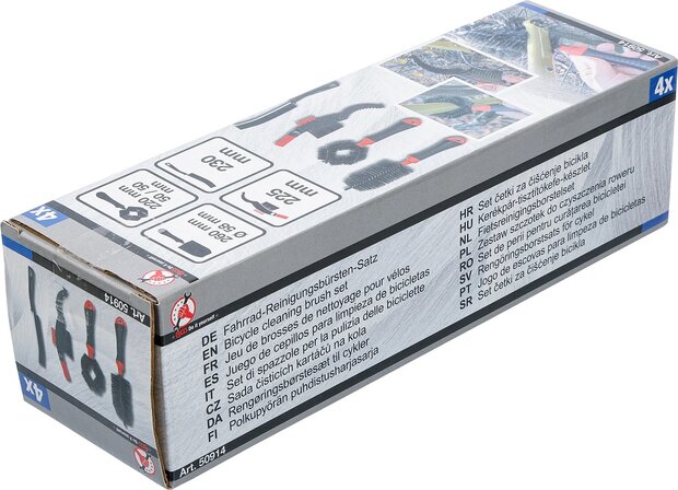 Juego de cepillos de limpieza para bicicletas, 4 piezas