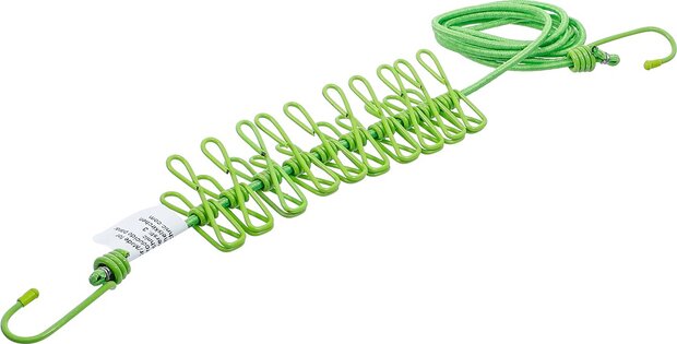 Tendedero flexible 1,9 - 2,4 m con 10 pinzas