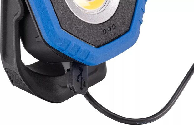 Proyector de bolsillo con carga inalambrica, COB-LED Twin Beam 2 en 1
