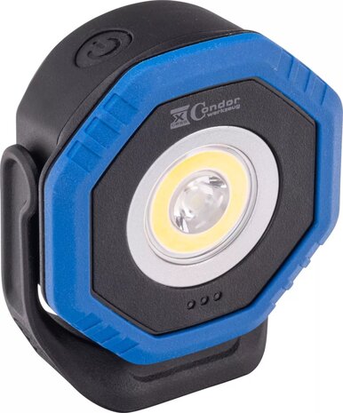 Proyector de bolsillo con carga inalambrica, COB-LED Twin Beam 2 en 1