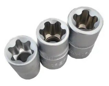 Juego de vasos Torx 1/4 + 3/8 + 1/2 de 101 piezas